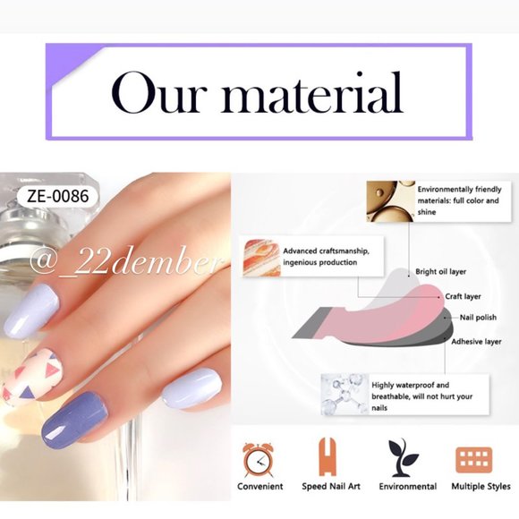 6 sheets for $20 Nail Wrap - DQ3 25 - Picture 4 of 7